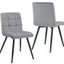 Set Of 2 x Cubana Velvet Upholstered Kitchen Dining Chair with Strong Black Metal Legs Living Room Bedroom Chair (FREE POSTAGE) Image 3