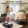 Upgrade Vibration Plate,120 Intensity Levels/5 Programs for Lymphatic Drainage Whole Body Weight Loss Exercises Machine,150KG Weight Capacity,Quiet for Home Use,with 2 Resistance Bands Image 7
