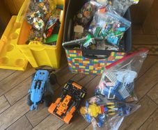 Job lot of Lego Multicoloured Box & Yellow Lego box