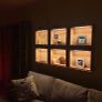 LED wall shelving unit - recycled and hand build Image 2