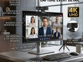 Verbatim AWC-03 4K Ultra HD Webcam Dual Microphone Professional 4K Autofocus Webcam