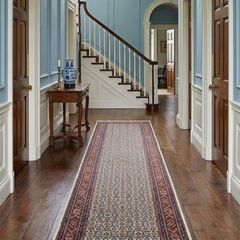 Beautiful Persian Moud Square Rug and Matching Runner Rug Carpet