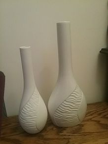 Two Beleek Living Vases