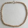 Vintage 9Ct Yellow Gold 375  Rope Link Bracelet length 7,2" - 1,16g Image 6
