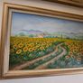 Oil On Canvas of Sunflower By C Benolt Image 2