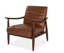 Leather wooden armchair