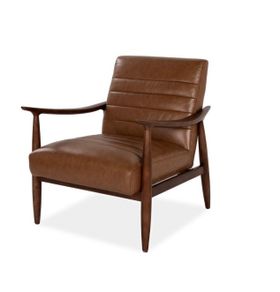 Leather wooden armchair
