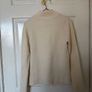 Quarter zip fitted off-white sweater Image 3