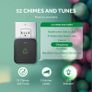 Wireless Doorbell, OMERIL IP55 Waterproof Door Bell Chime Kit with 1000ft Range, 52 Chimes, 4-Level Volume & Blue Light, Plug in Doorbells Wireless Cordless for Home, Office -Batteries Included Image 5
