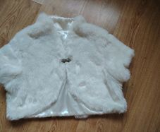 White Furry Jacket Size 12