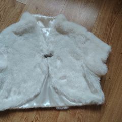 White Furry Jacket Size 12