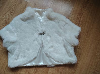 White Furry Jacket Size 12