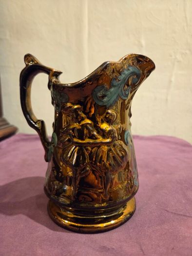 English Copper Lusterware Pitcher