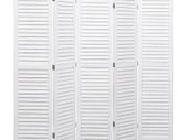 5-Panel Room Divider White 175x165 cm Wood