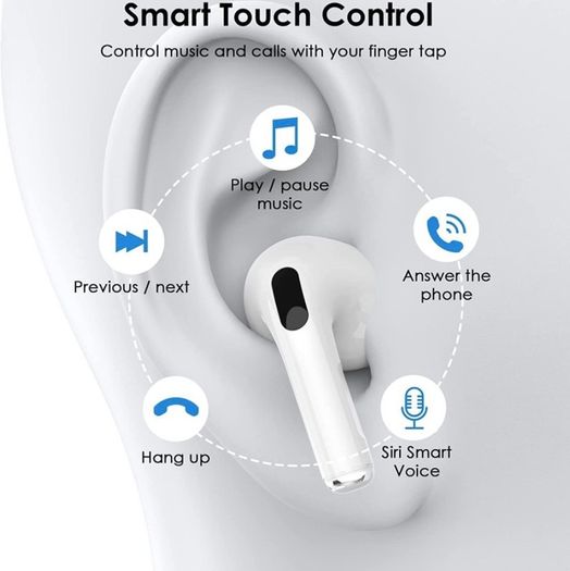 Wireless Earbuds, Bluetoth 5.3 Headphones in ear, Stereo Earphones IP7 Waterproof, Built HD in Mic, ENC Noise Cancelling, Premium Sound with 30H Playtime, Headset for Running, Gym,Sports, White (FREE POSTAGE)