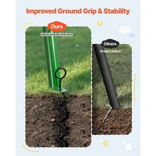 Swing Set for Backyard, 100 cm Saucer Swing Seat with Heavy Duty A-Frame Metal Stand, 199.6 kg Load Capacity, Reinforced with Spiral Ground Anchors, Swingset Outdoor for Kids, Green and Colorful