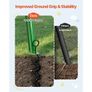 Swing Set for Backyard, 100 cm Saucer Swing Seat with Heavy Duty A-Frame Metal Stand, 199.6 kg Load Capacity, Reinforced with Spiral Ground Anchors, Swingset Outdoor for Kids, Green and Colorful Image 7