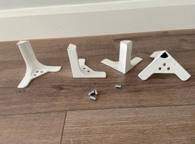 Four Ikea Nannarp Legs, White
