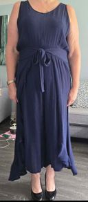 TOGETHER Navy Jumpsuit Size 22
