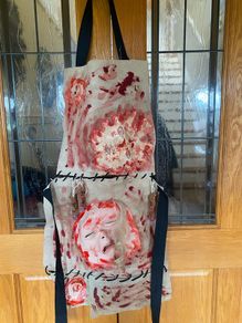 Homemade leather face apron