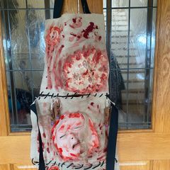 Homemade leather face apron