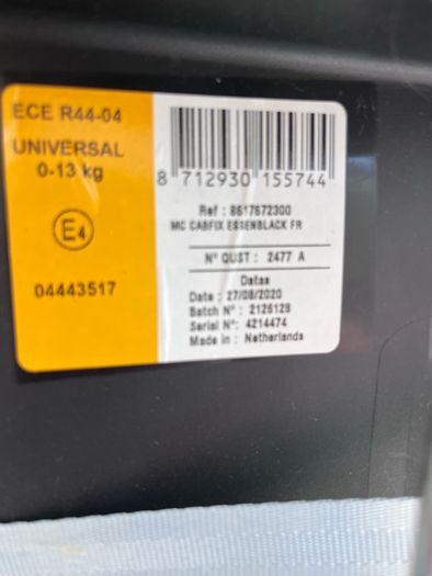 maxi cosi car seat and isofix