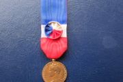 France 1958.Named Civil Award with Rosette.Medal.