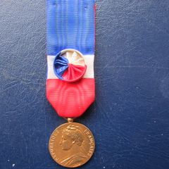 France 1958.Named Civil Award with Rosette.Medal.