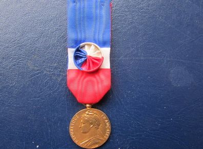 France 1958.Named Civil Award with Rosette.Medal.