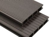 WPC Hollow Decking Boards with Accessories 10m(sqr) 2.2m Dark Brown