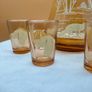 Vintage Amber Glass Liqueur Set Decanter and 5 Glasses Image 2
