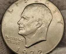 USA United States 1972 D Eisenhower 1 Ike Dollar Apollo 11 Moon Landing