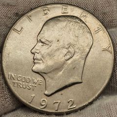 USA United States 1972 D Eisenhower 1 Ike Dollar Apollo 11 Moon Landing