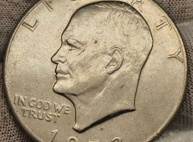 USA United States 1972 D Eisenhower 1 Ike Dollar Apollo 11 Moon Landing