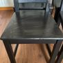 Set of 4 IKEA STEFAN Black Solid Wood Dining Chairs Image 2