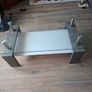coffee table grey  glass top and shelf very good condition Image 2