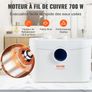 Macerator Pump, 700W, 9600 L/h Flow, 32.8 ft/10 m Head, Macerator Sewerage Sump Pump with 3 Water Inlets for Toilet, Basement, Kitchen, Sink, Shower, Bathtub Waste Water Disposal Upflush Machine Image 2