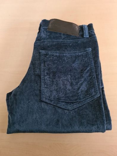 Womens CHEAP MONDAY Tight Velvet Steel blue skinny stretchy trousers jeans  Size W 26 L 32 A1