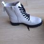 BNWT Primark Off-White Chunky Combat Boots - Size 6". Image 4