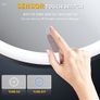 600mm Round LED Bathroom Mirror with Black Frame & Leather Strap, Touch Sensor, Anti-Fog, Dimmable 3-Colour Lighting Image 6