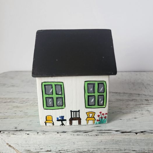 Handcrafted tiny wooden house!