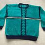 Hand Knit Vintage Aran style Jumper. Size XL Image 5