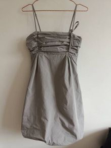 Vero Moda ONLY Grey Ruched Occasion Dress - Size 36 / UK 8