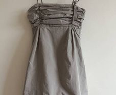 Vero Moda ONLY Grey Ruched Occasion Dress - Size 36 / UK 8