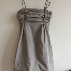 Vero Moda ONLY Grey Ruched Occasion Dress - Size 36 / UK 8