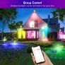 LED Flood Lights Outdoor, 30W 2pack Smart RGB Floodlight with APP Control, IP66 Waterproof, 2700K Warm White, Timer, Colour Changing Outdoor Light for Garden, UK 3-Plug Image 4