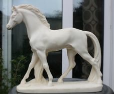Vintage Greek Alabaster Statue Sculpture Art Figure 10 Inch x 9 Inch Tall Made in Greece
