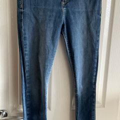 River Island 'Molly' Mid-Rise Skinny Jeans (Blue Denim)