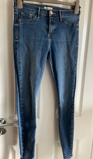 River Island 'Molly' Mid-Rise Skinny Jeans (Blue Denim)
