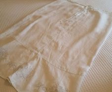 Soya Cream Skirt with Peplum Hem - Size 12